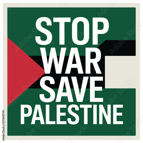 Save Gaza free Palestine Poster