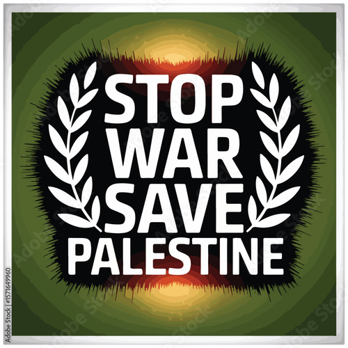 Save Gaza free Palestine Poster