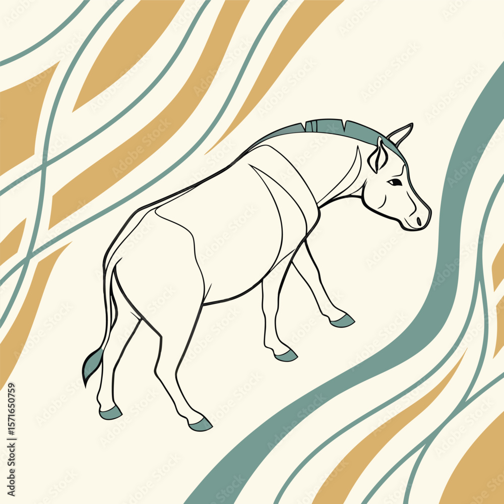 Fototapeta premium Bull and Bear Fighting – Market Battle Concept Vector