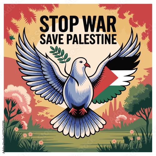 Save Gaza free Palestine Poster