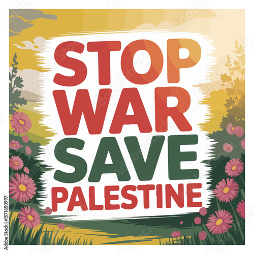 Save Gaza free Palestine Poster