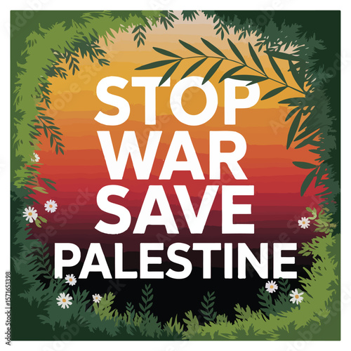 Save Gaza free Palestine Poster