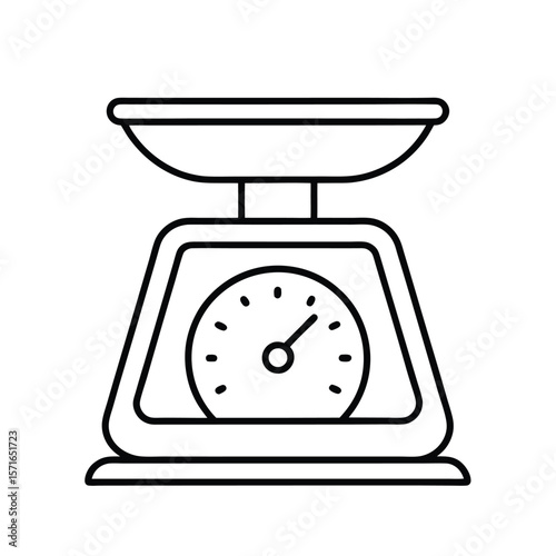 food-scale-outline-victor-on-white-background