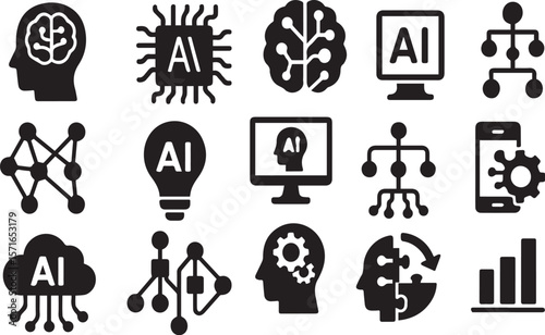 AI & Machine Learning Icons: Artificial Intelligence