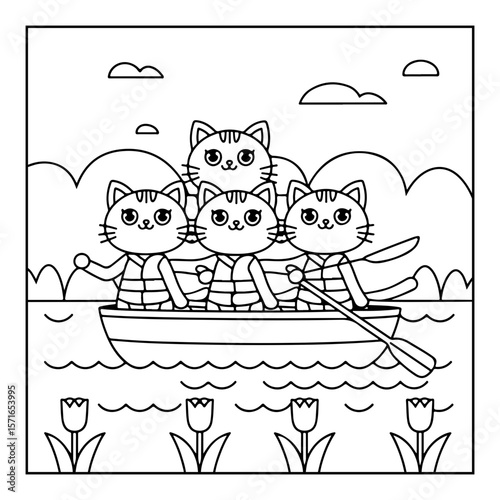 coloring book with cartoon character