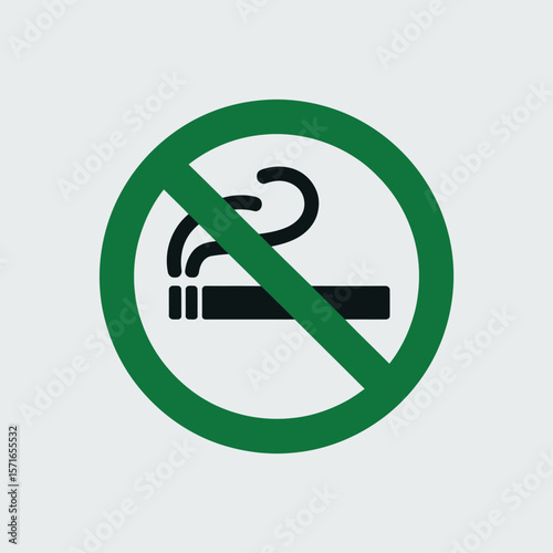 No smoking sign symbol discouraging tobacco use and promoting health