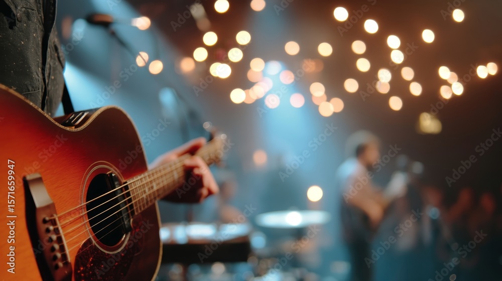 Fototapeta premium Blurred background highlighting the spirited atmosphere of a church event.