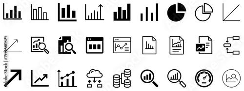 Data Analysis Set of Web Icons | Dashboards, Charts & Analytics UI Elements