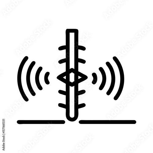 Subtle vector silhouette design of a measurement sensor with advanced ai capabilities
