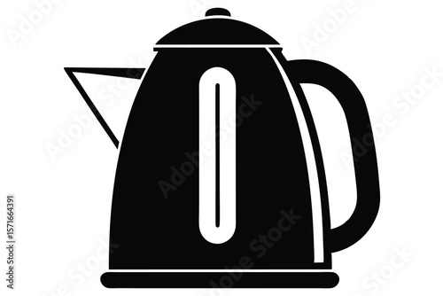 Modern Black Electric Kettle with Water Level Indicator and Comfortable Handle Design