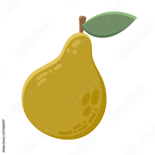 Green pears icon isolated on white background