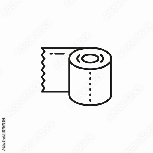 toilet paper roll icon sign vector
