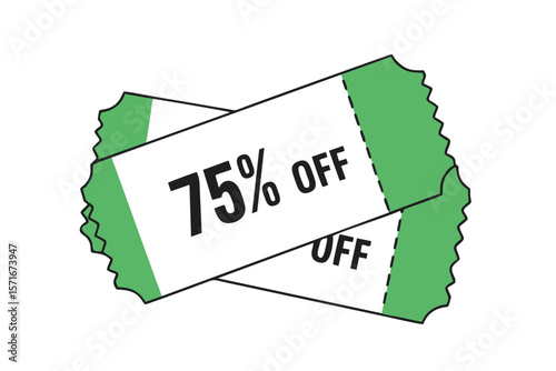 75% Off Discount Coupons: Green Sale Voucher Tickets
