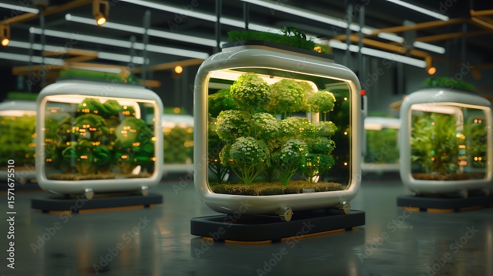 custom made wallpaper toronto digitalSmart nursery garden with temperature-controlled enclosures and sensor-based seedling monitors. 32k, full ultra HD, high resolution