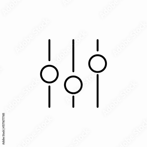 audio sliders controls icon sign vector