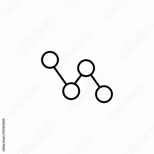 connected nodes network icon sign vector