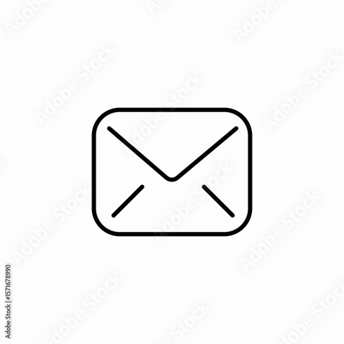 enclosed letter mail icon sign vector