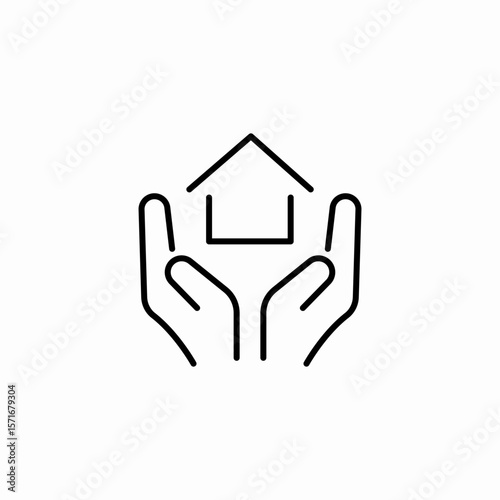 home care shelter icon sign vector