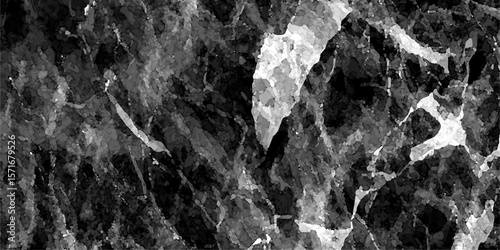 Black and white paint pattern of ink line, splashes wall background. Black marble texture and Vintage or grungy of White Concrete. Wall with cracks, scratch Texture, Wallpaper, template 