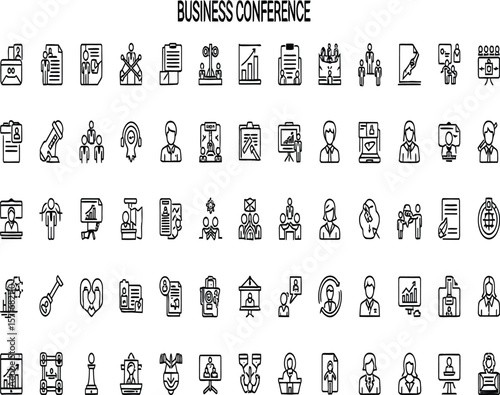 Business Conference Icon Set