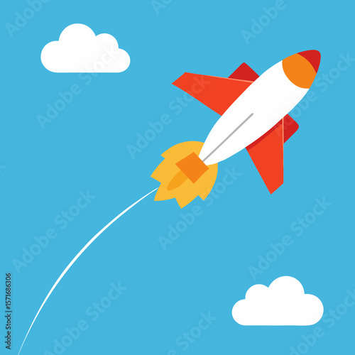 Cartoon Airplane With Trail