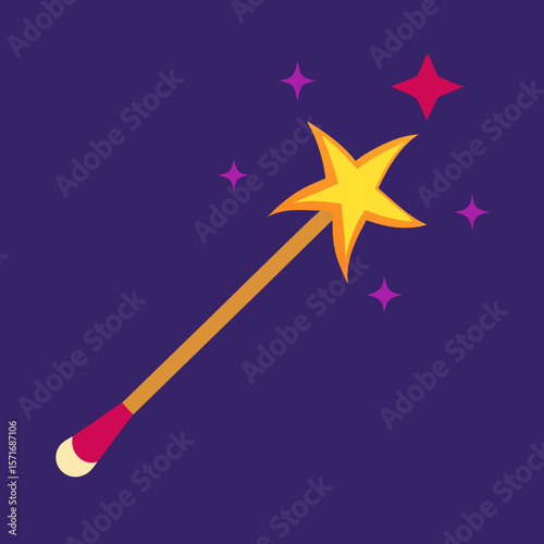 Magic Wand with Spark Trail