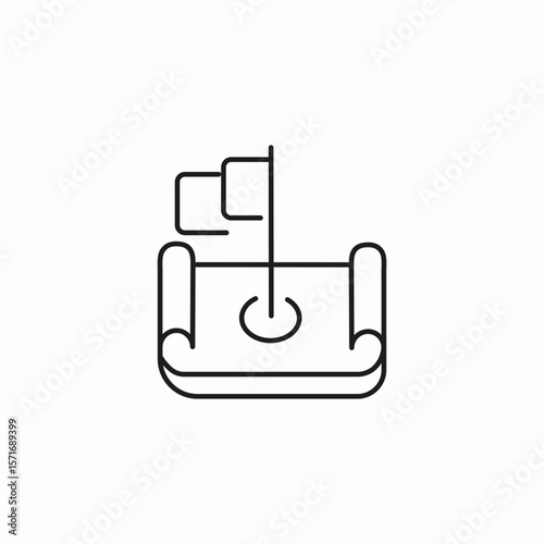 golf course flag icon sign vector