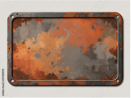 old metal plate