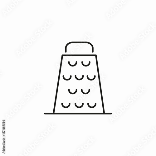 kitchen food grater icon sign vector