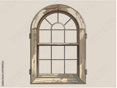 window in a white wall