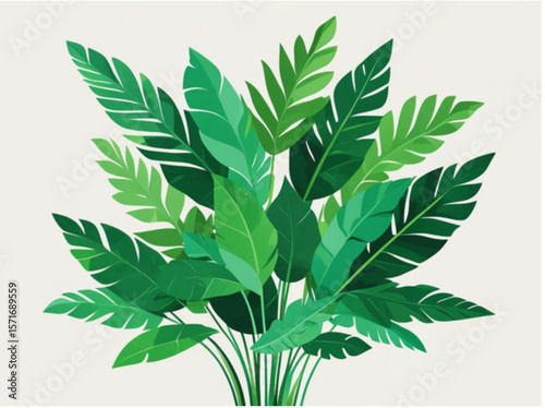 green leaves vector