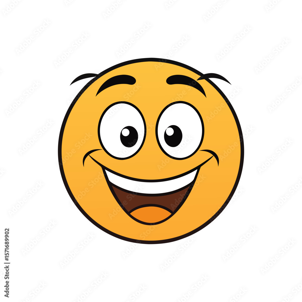 Fototapeta premium happy smiley face with smile