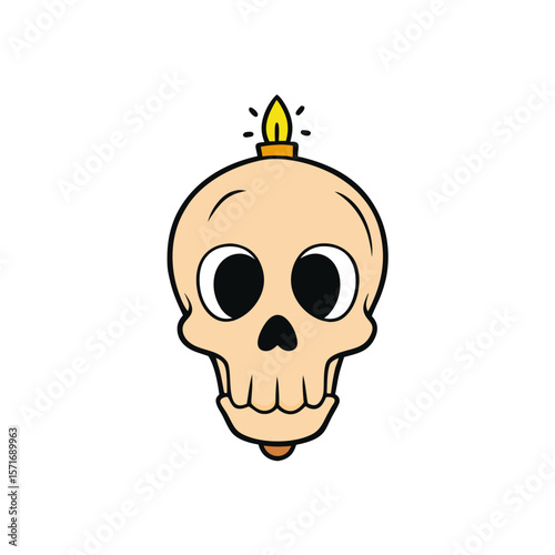 funny cartoon skull