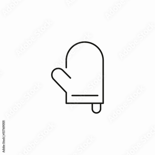 oven mitt glove icon sign vector