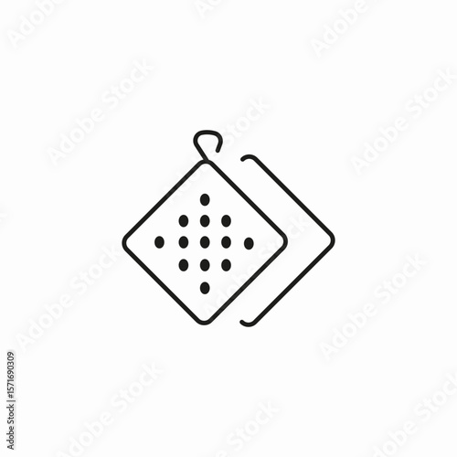 potholder kitchen mitt icon sign vector