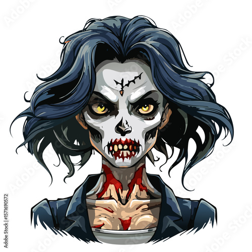 Cartoon horror Character – Vector Illustration on White Background for Halloween and Spooky Design Themes

