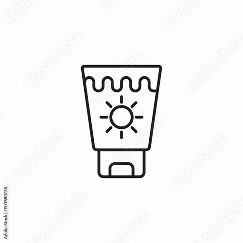 sunscreen lotion tube icon sign vector