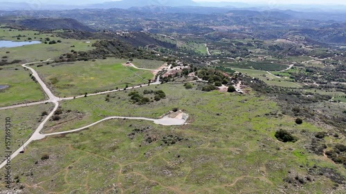 aerial view of vast landscape, 4K, drone view