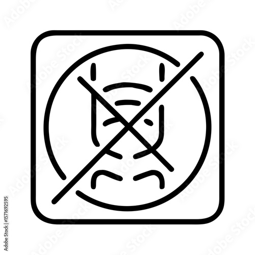 No x-ray symbol indicating restriction on radiation exposure  