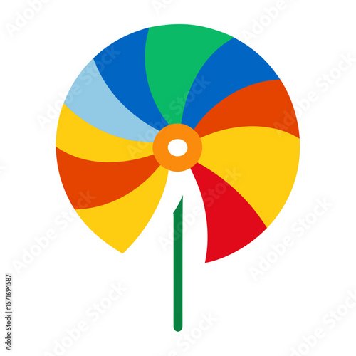 Colorful Fan Spinning