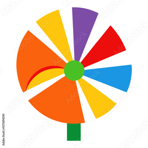 Colorful Fan Spinning