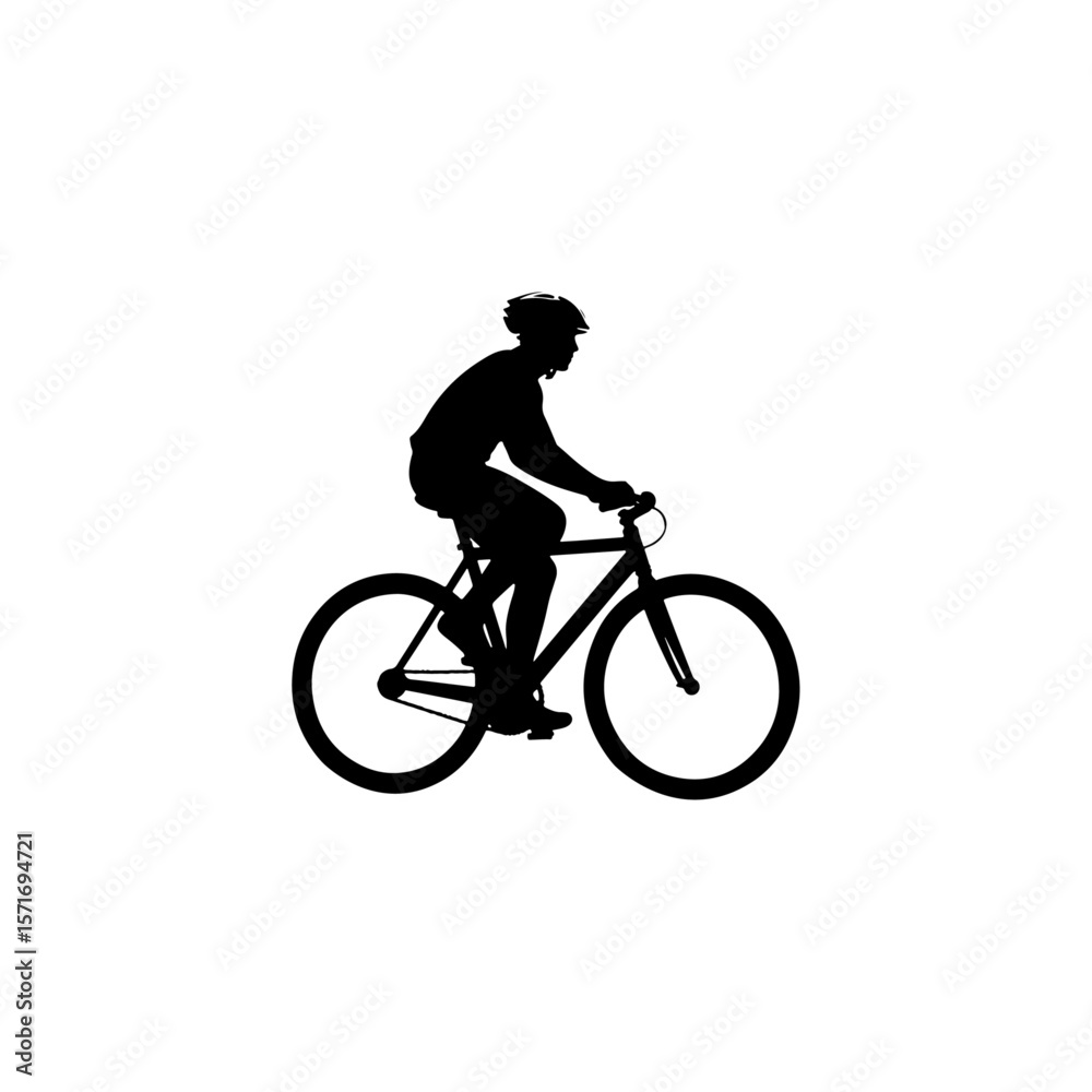 Fototapeta premium Cyclist Silhouette