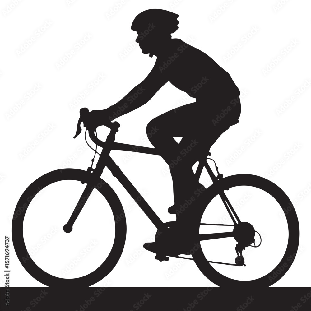 Naklejka premium Cyclist Silhouette