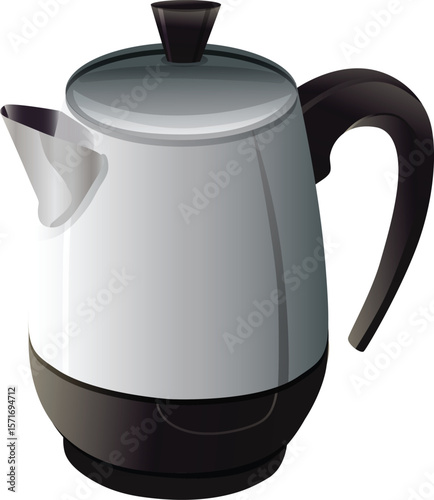 percolator electric coffee pot realistic style