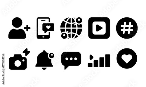 A colorful vector set of popular social media platform icons. Ideal for websites, blogs, marketing materials, mobile apps, and digital branding.