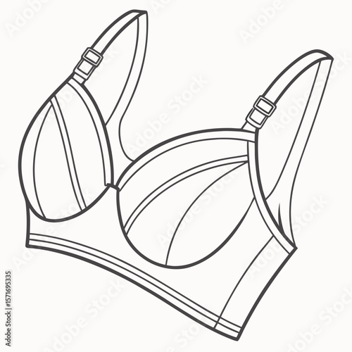 Flat design bra on white background 