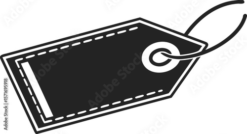 Blank Black Tag Label  Perfect for Branding, Craft Projects, and More