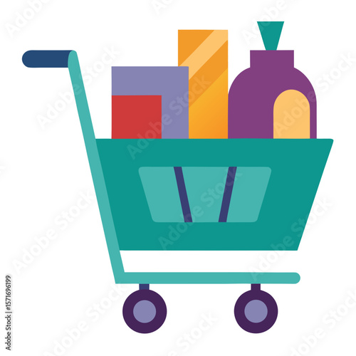 Shopping Cart With Products