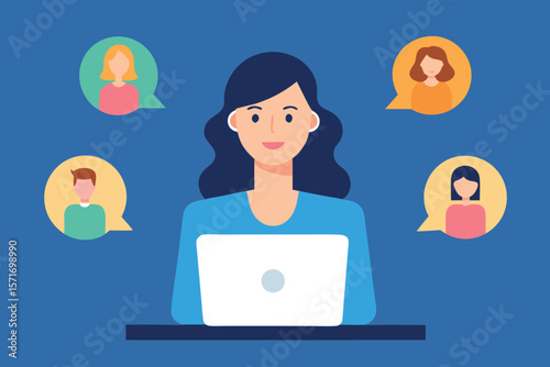 Business Meeting for Data Analysis and Investment – Flat Teamwork Vector Design