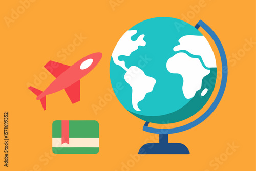 globe and airplane